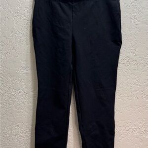 Max Studio Black Pull-On Pants | Size L | EUC | Stretch Slim Work Pants